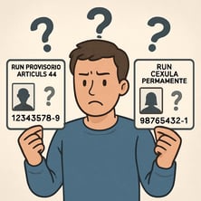 persona tratando de entender las diferencias entre el RUN provisorio del artculo 44 vs RUN de la cdula por residencia en Chile-1