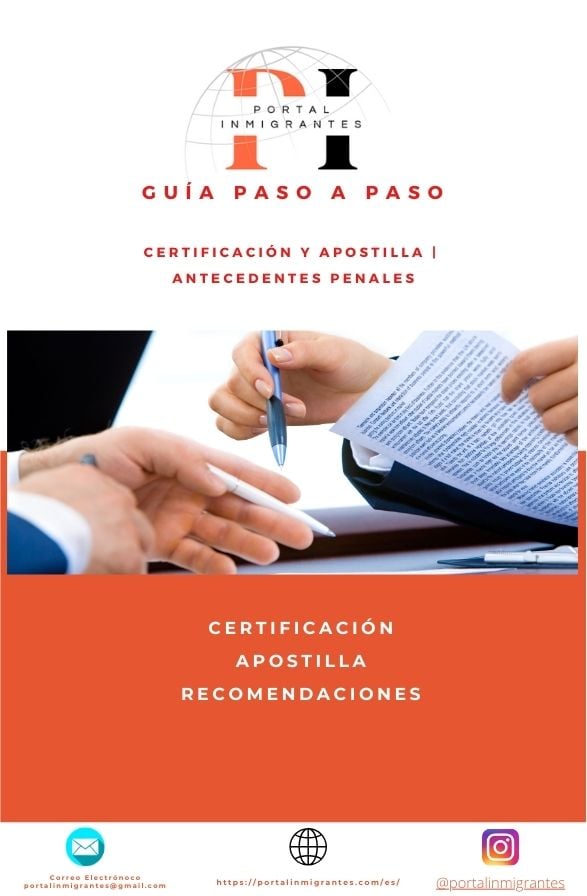 GUIA PASO A PASO  CERTIFICADO Y APOSTILLA DE ANTECEDENTES PENALES 